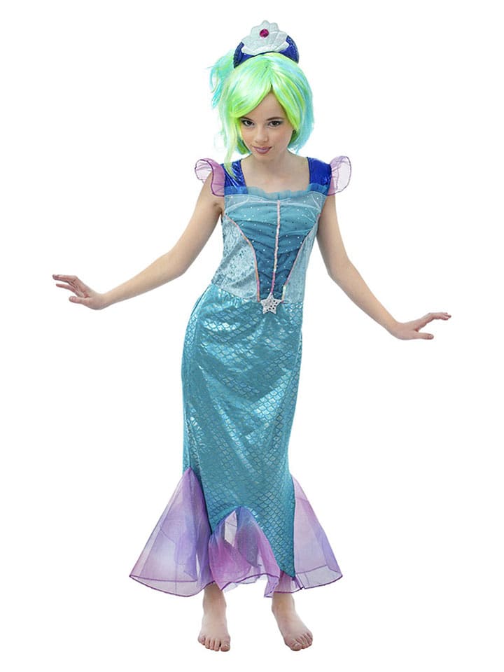 CHAKS 2-częściowy kostium "Mermaid" w kolorze błękitnym rozmiar: 98/104