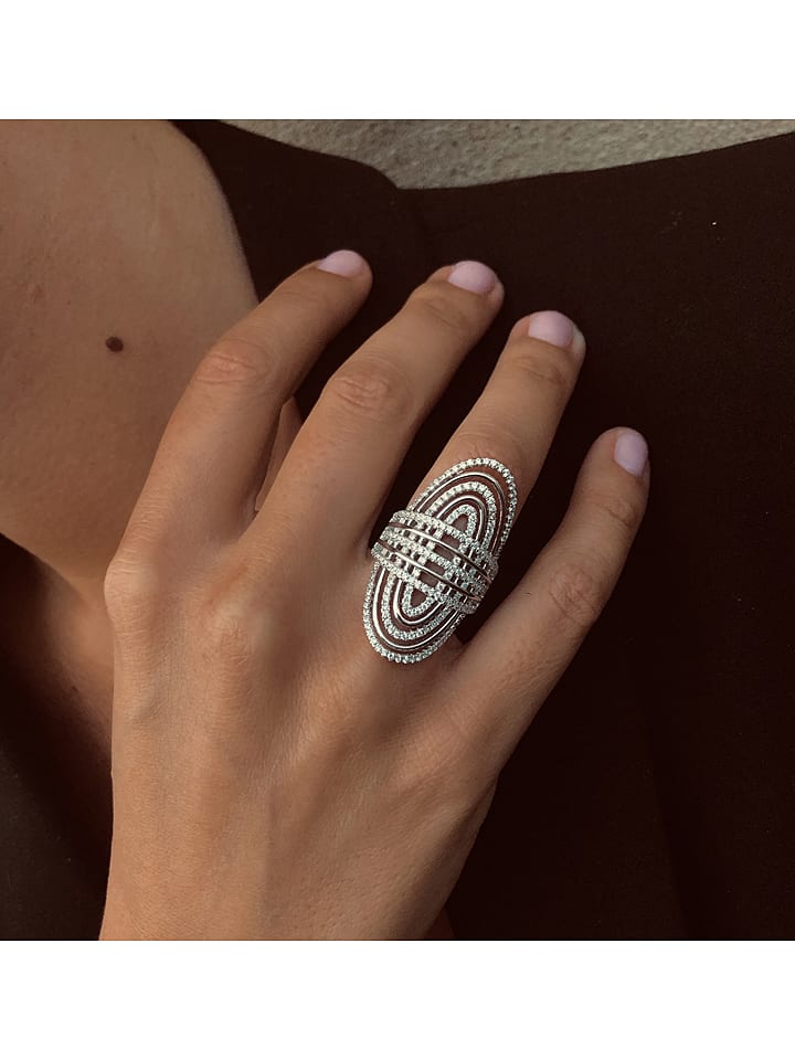 Eclat d'Argent Srebrny pierścionek rozmiar: 50