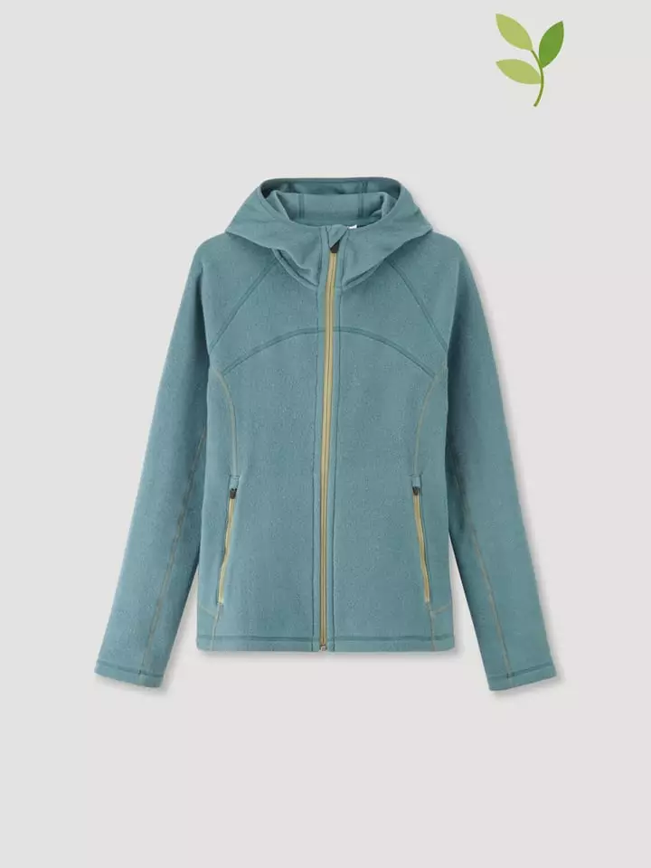 Kurtka polarowa w kolorze turkusowym