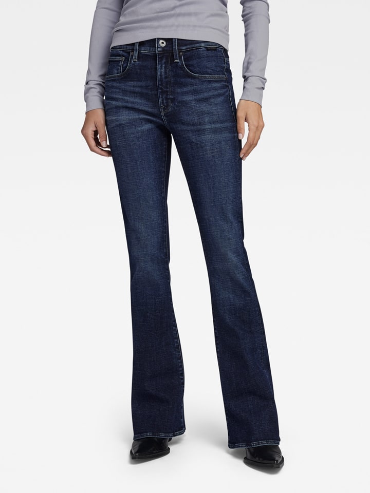 G-Star Dżinsy "3301" - Skinny Flare fit - w kolorze granatowym rozmiar: W30/L32