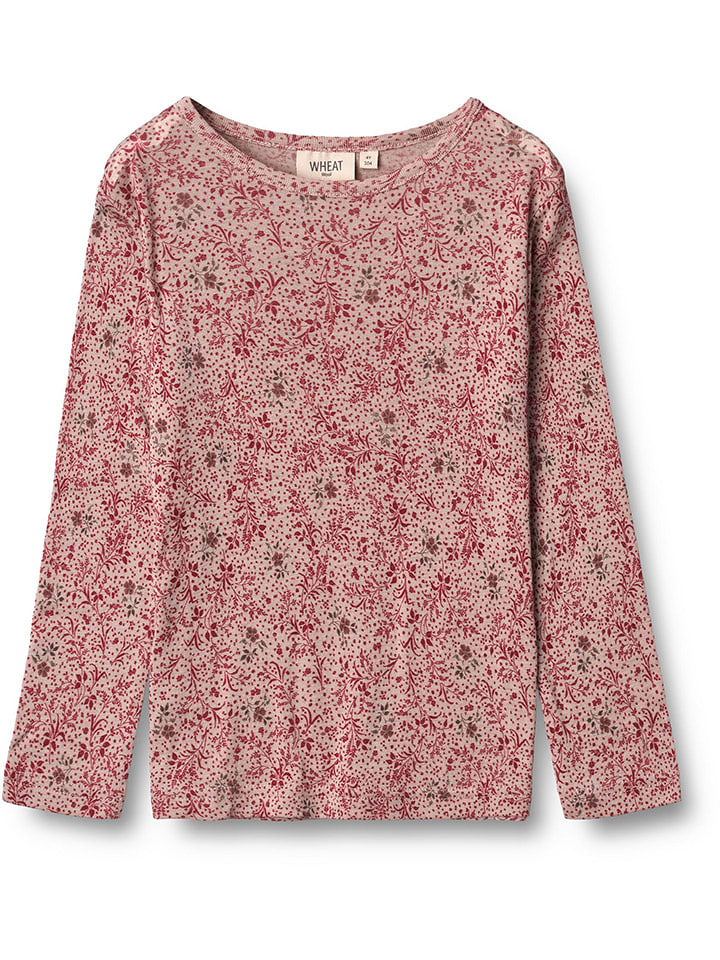 Wheat Wełniana koszulka w kolorze różowym rozmiar: 116