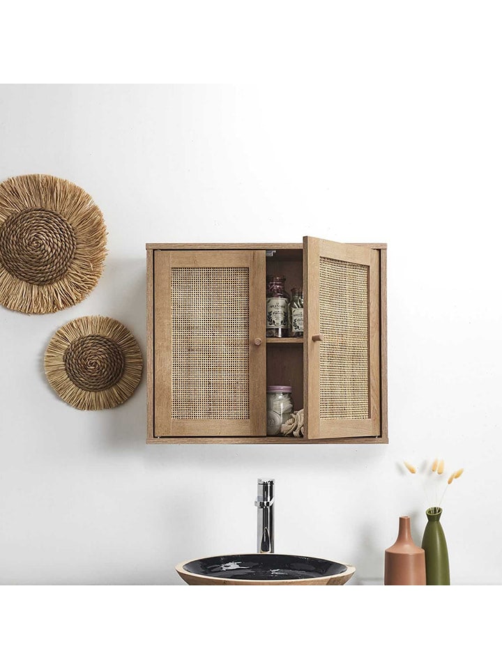 Ethnical Life Regał ścienny w kolorze jasnobrązowym - 60 x 50 x 20 cm rozmiar: onesize