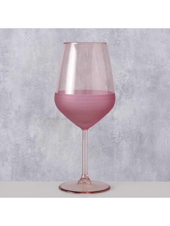 Boltze Kieliszek "Moluna" w kolorze jasnoróżowym do wina - wys. 22 x Ø 9 cm rozmiar: onesize