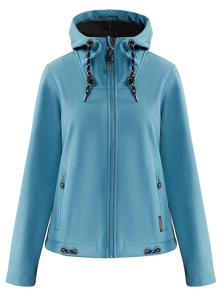 Kurtka softshellowa w kolorze turkusowym