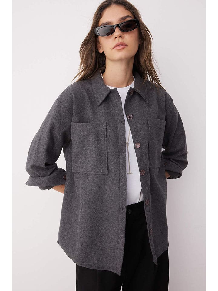 trendyol Koszula w kolorze antracytowym rozmiar: 36