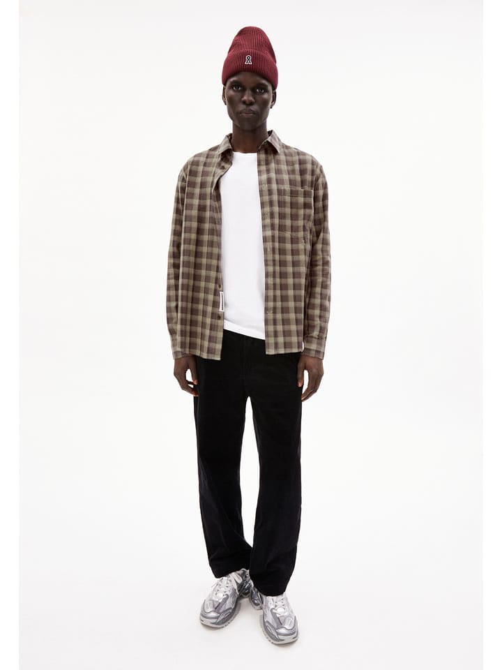 armedangels Koszula "Noaamos" w kolorze beżowo-jasnobrązowym rozmiar: XL