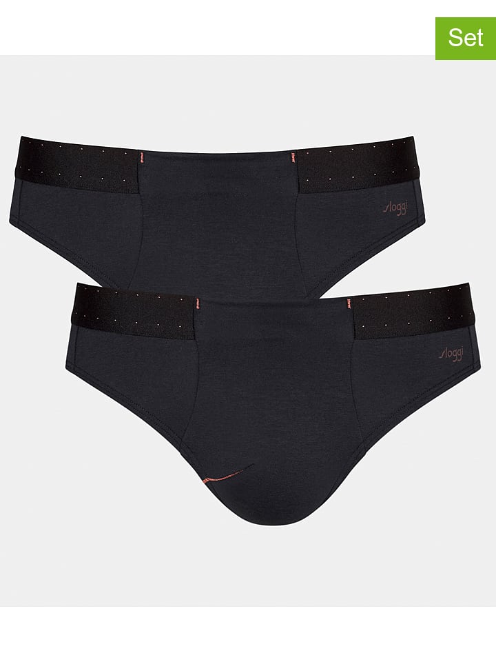 Sloggi Slipy (2 pary) w kolorze czarnym rozmiar: S