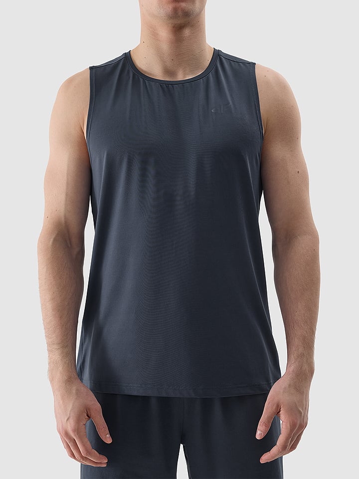 4F Top sportowy w kolorze granatowym rozmiar: L