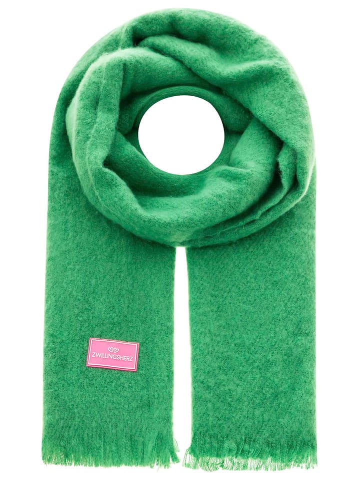 Zwillingsherz Szal w kolorze zielonym - 180 x 60 cm rozmiar: onesize