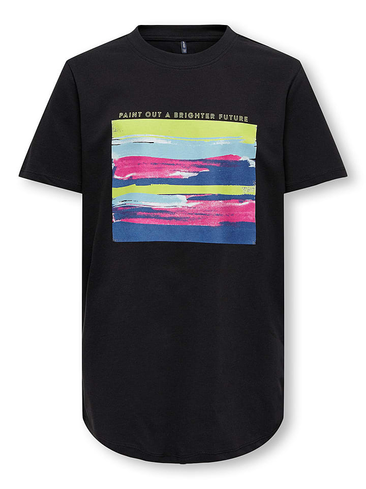 KIDS ONLY Koszulka "Arne" w kolorze czarnym ze wzorem rozmiar: 122/128