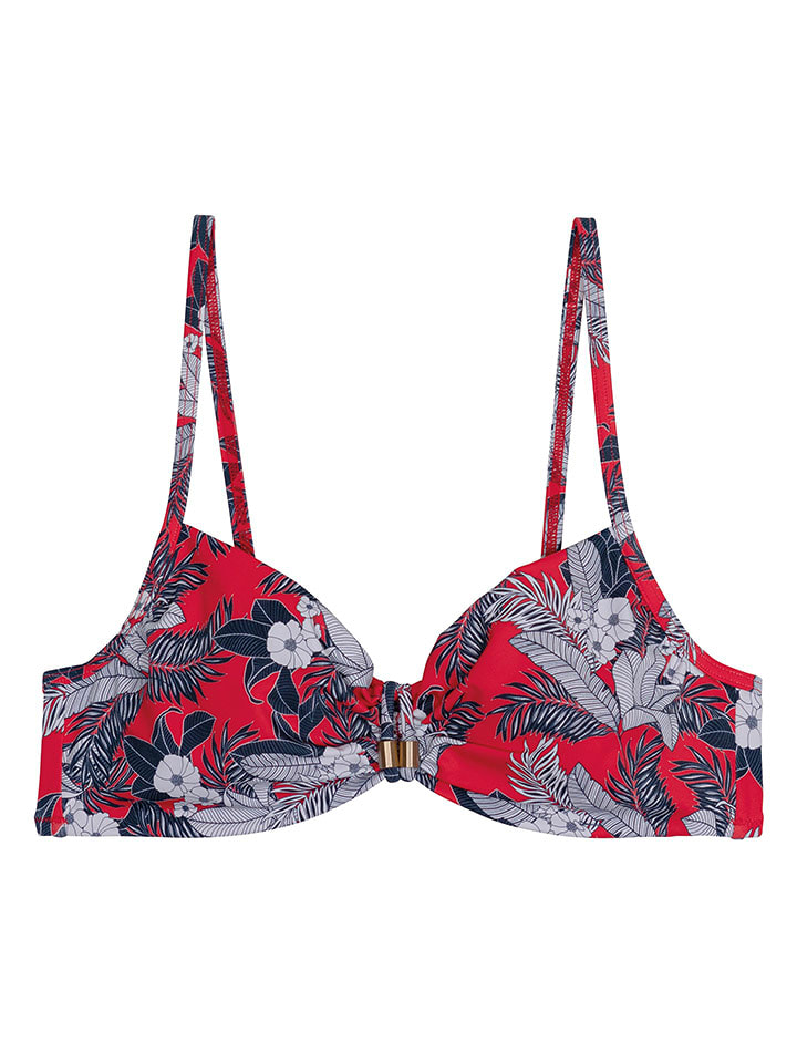 Biustonosz bikini w kolorze czerwono-granatowym