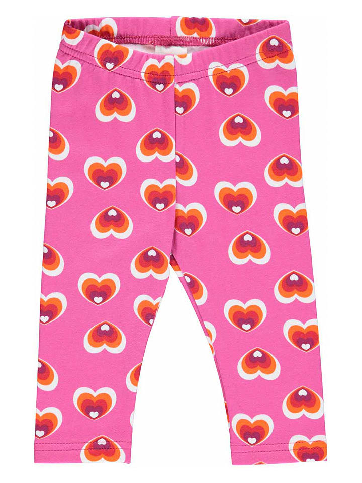 Fred´s World by GREEN COTTON Legginsy "Heart" w kolorze różowym rozmiar: 68