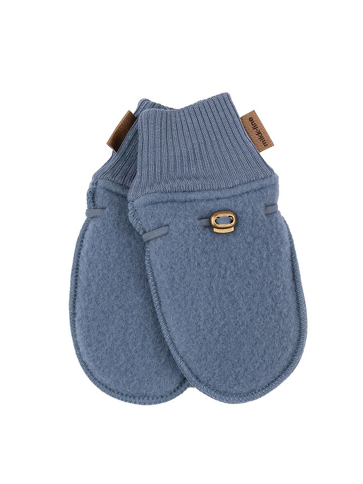 mikk-line Wełniane rękawiczki w kolorze niebieskim rozmiar: 86/92