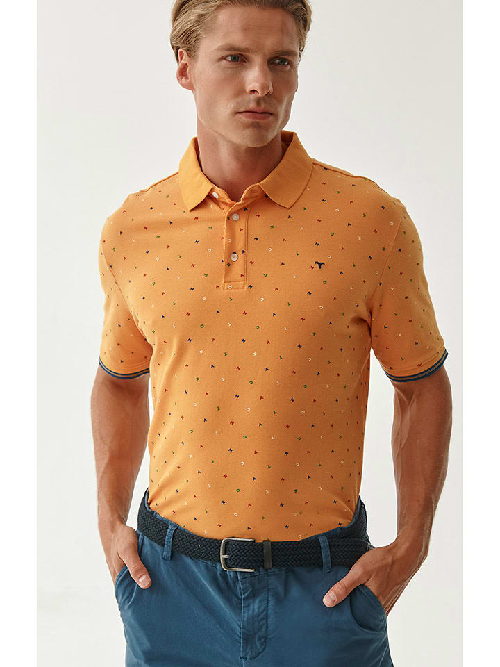TATUUM Koszulka polo w kolorze musztardowym ze wzorem rozmiar: XXL