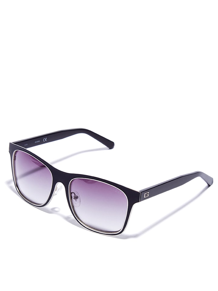 Guess Okulary przeciwsłoneczne unisex w kolorze czarno-szarym rozmiar: 56