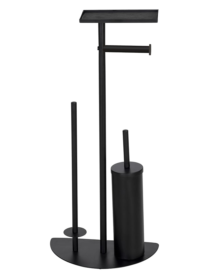 Wenko Zestaw WC "Cosenza" w kolorze czarnym - 32,5 x 72 x 17,5 cm rozmiar: onesize