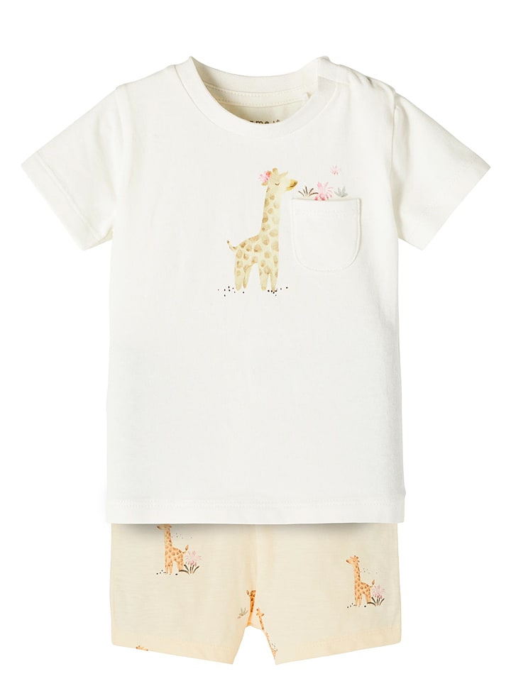 2-częściowy zestaw w kolorze biało-żółtym