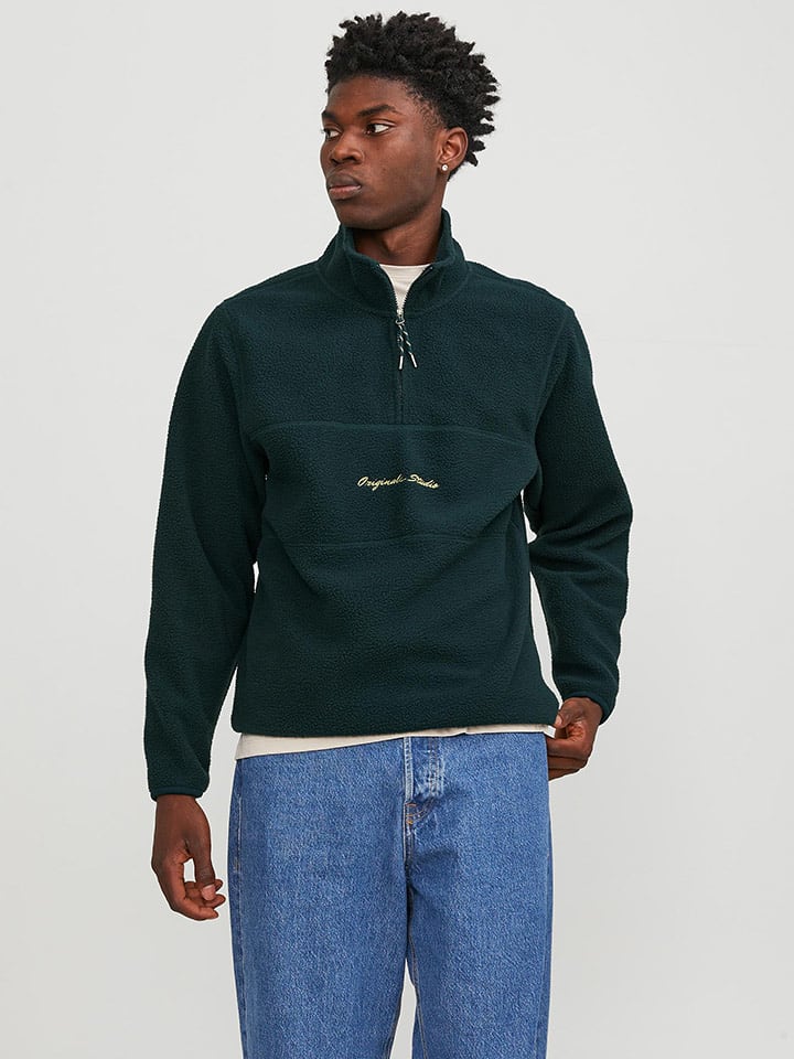 Jack & Jones Bluza w kolorze ciemnozielonym rozmiar: L