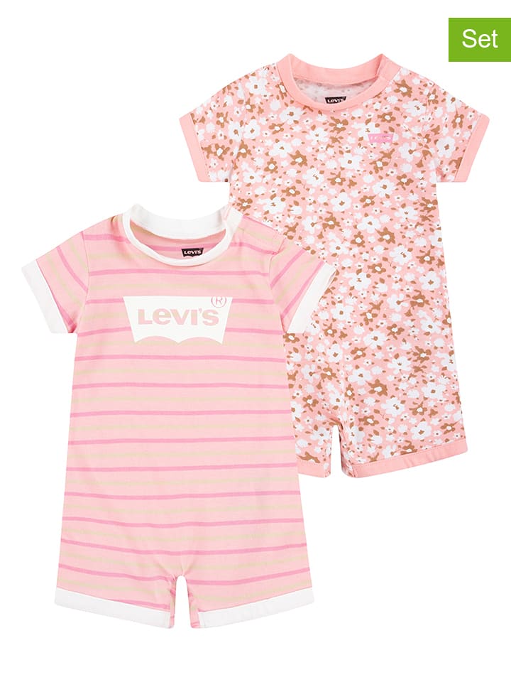 Levi's Kids Rampersy (2 szt.) w kolorze różowym rozmiar: 74