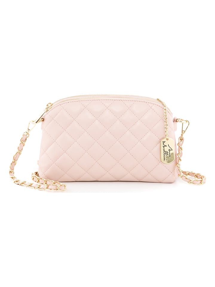 Anna Morellini Skórzana torebka "Geltrude" w kolorze jasnoróżowym - 26 x 16 x 6 cm rozmiar: onesize