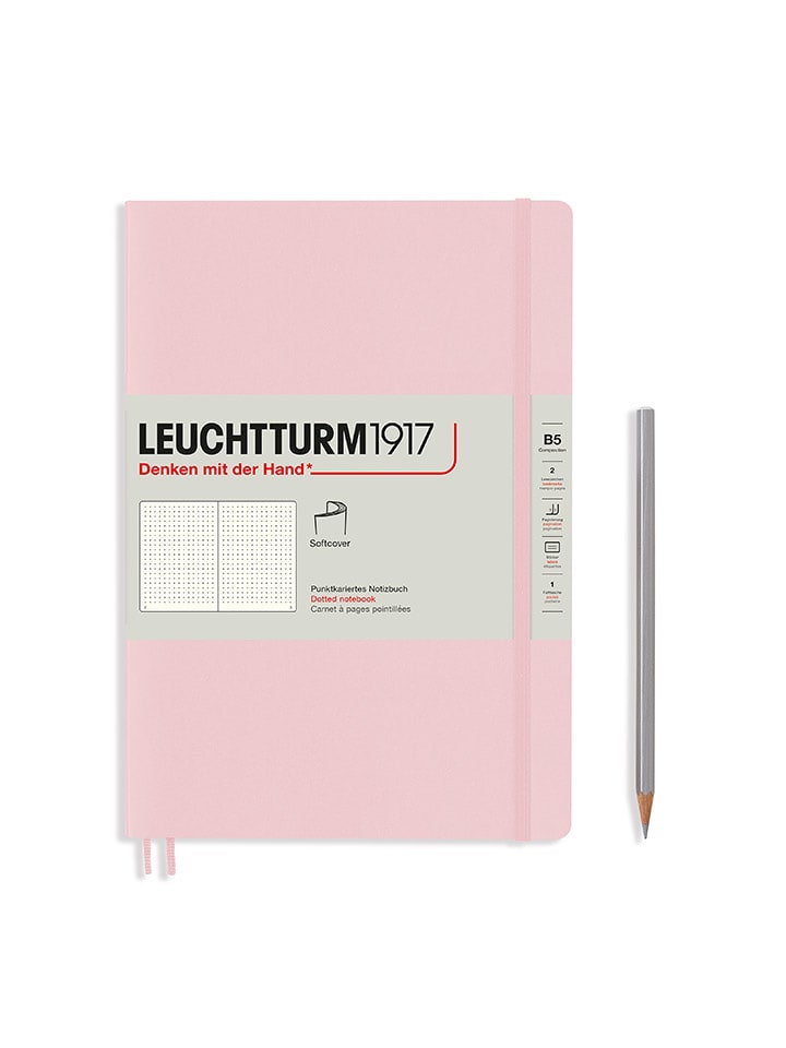 LEUCHTTURM1917 Notatnik w kolorze jasnoróżowym w kropki - 17,8 x 25,4 cm rozmiar: onesize