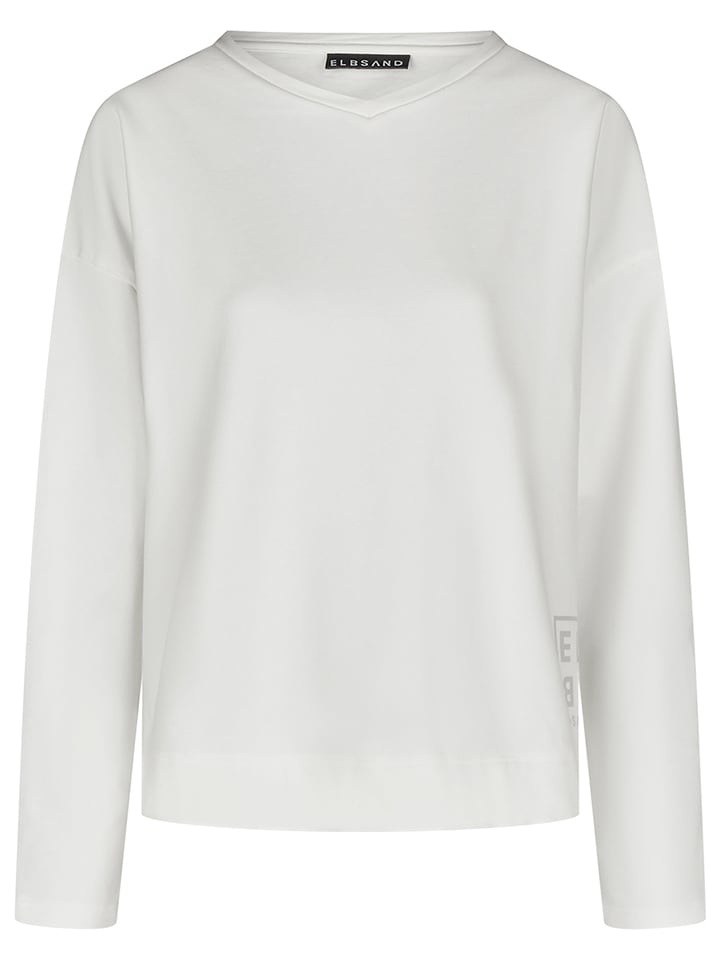 ELBSAND Bluza "Leea" w kolorze białym rozmiar: S