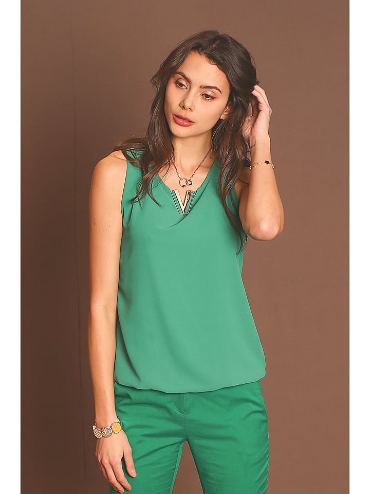 ASSUILI Bluzka w kolorze zielonym rozmiar: 40