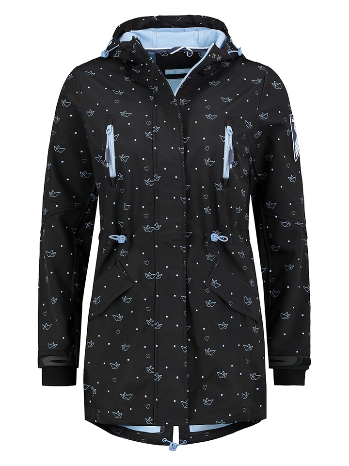 Sublevel Płaszcz softshellowy w kolorze czarno-błękitnym rozmiar: L