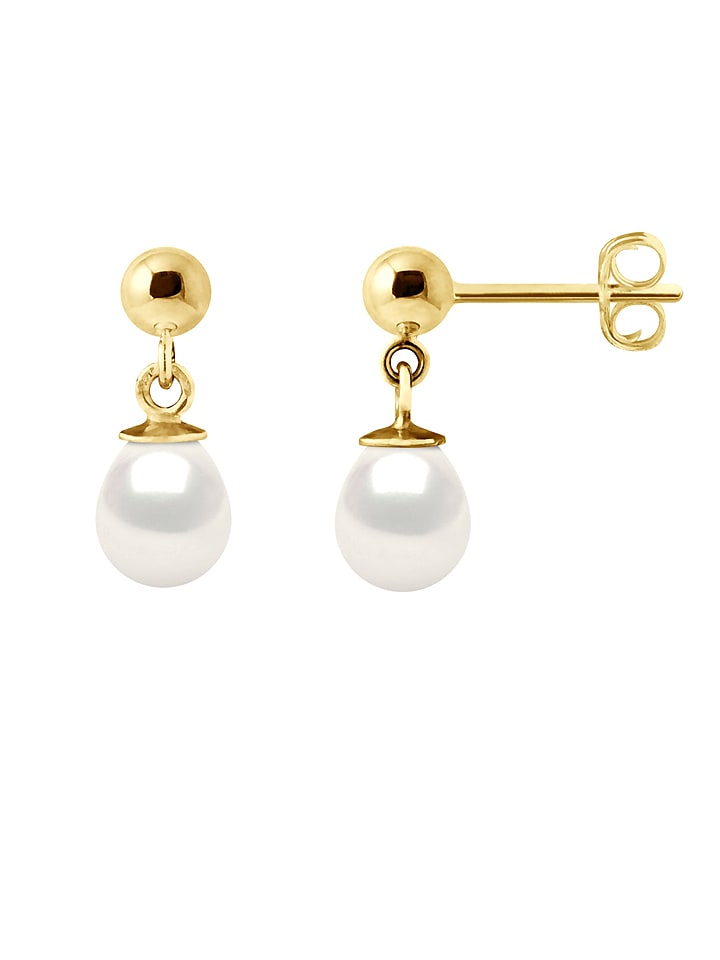 Pearl Addict Złote kolczyki-wkrętki z perłami rozmiar: onesize