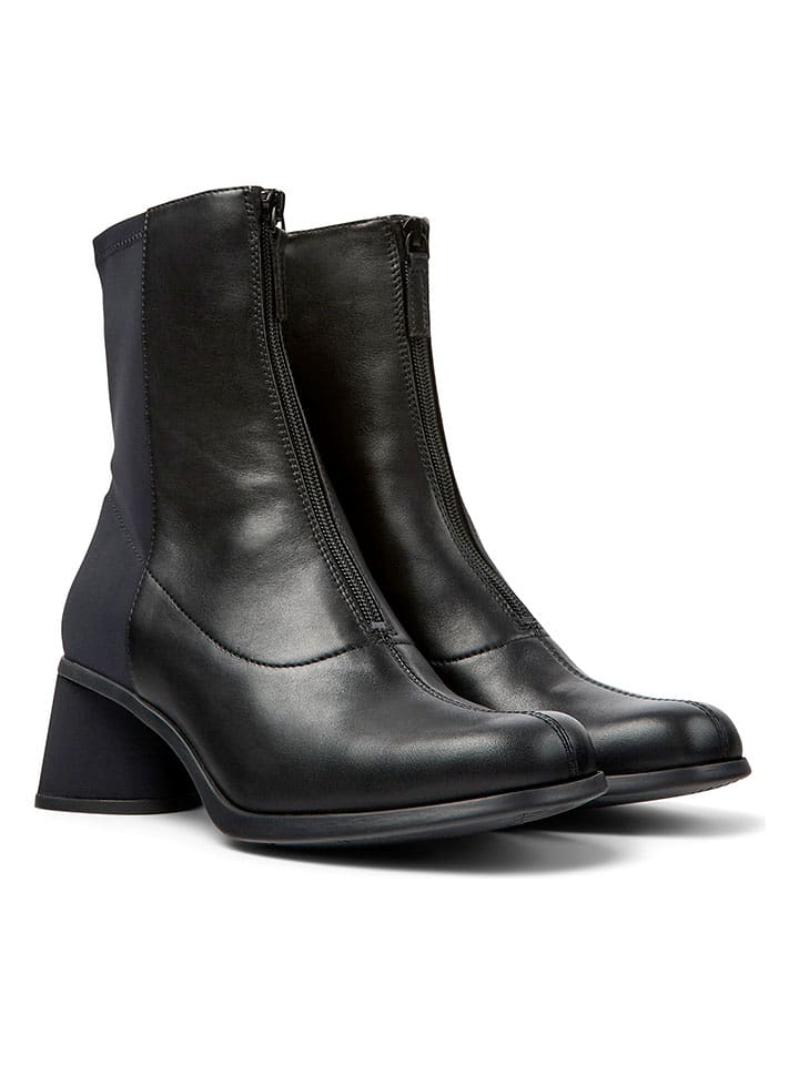 Camper Skórzane botki w kolorze oliwkowo-czarnym rozmiar: 36