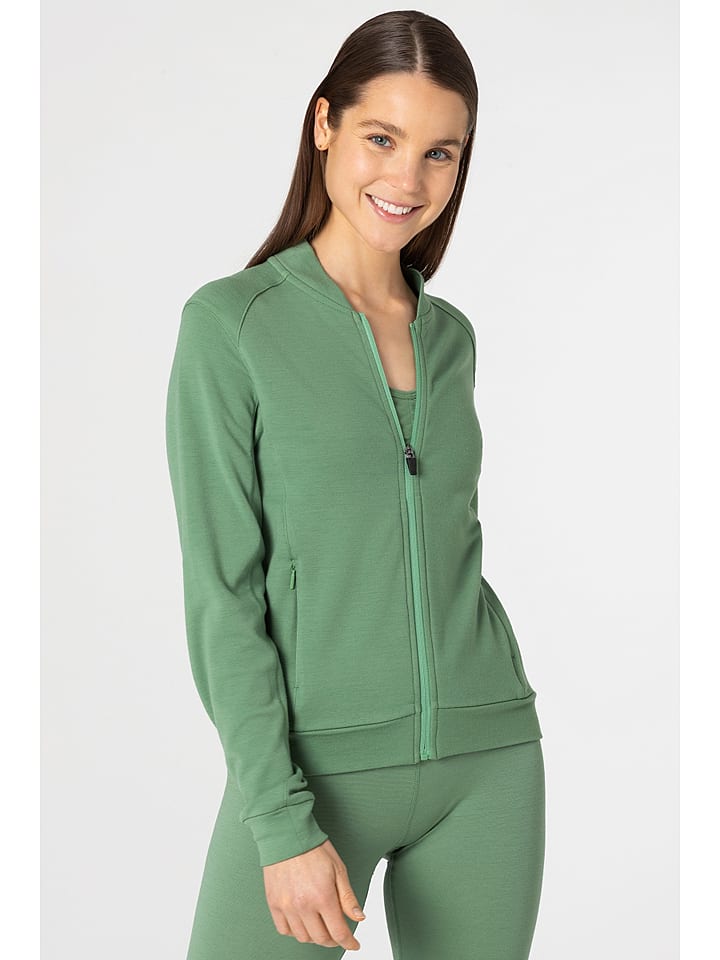 super.natural Kurtka sportowa "Motion" w kolorze zielonym rozmiar: L