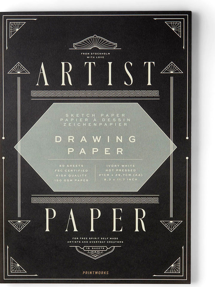 Printworks Blok rysunkowy w kolorze białym - DIN A4 rozmiar: onesize