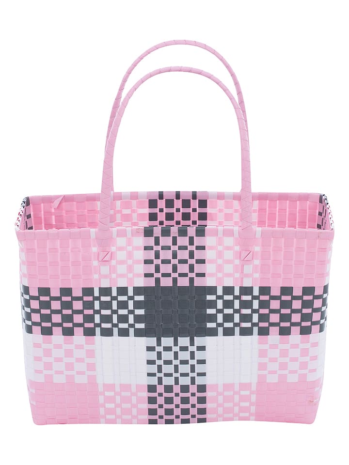 Overbeck and Friends Shopper bag "Klara" w kolorze jasnoróżowo-szarym - 43 x 28 x 23 cm rozmiar: onesize