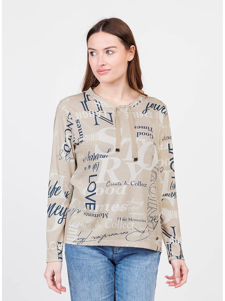 KEY LARGO Koszulka "Type" w kolorze beżowym rozmiar: L