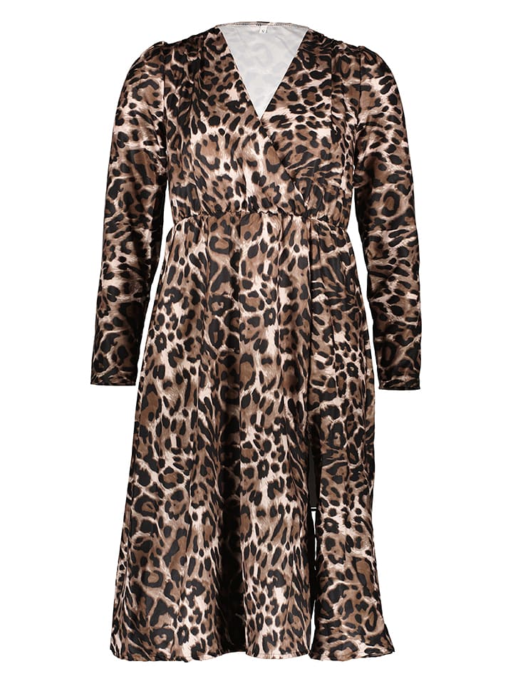 Sukienka w kolorze beżowo-brązowym