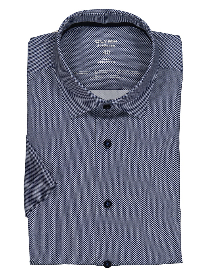 OLYMP Koszula "Luxor" - Modern fit - w kolorze granatowym rozmiar: 38