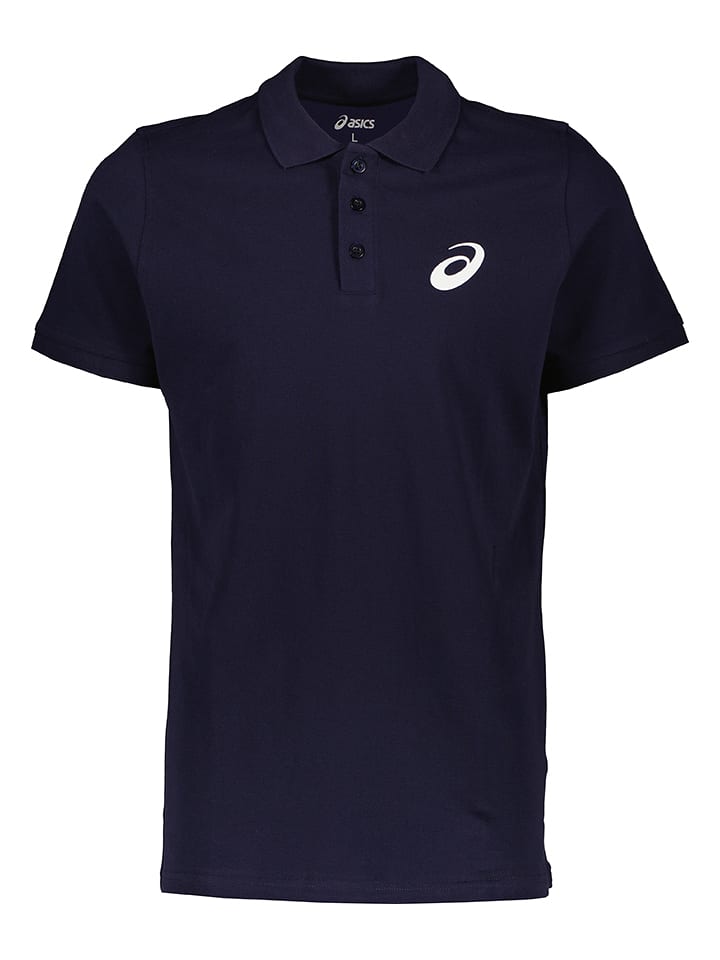 asics Koszulka polo w kolorze granatowym rozmiar: L