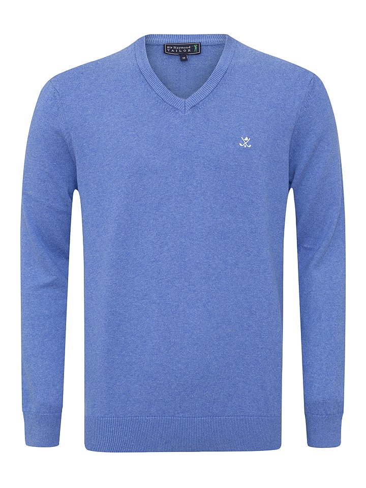 SIR RAYMOND TAILOR Sweter "Shota" w kolorze niebieskim rozmiar: L