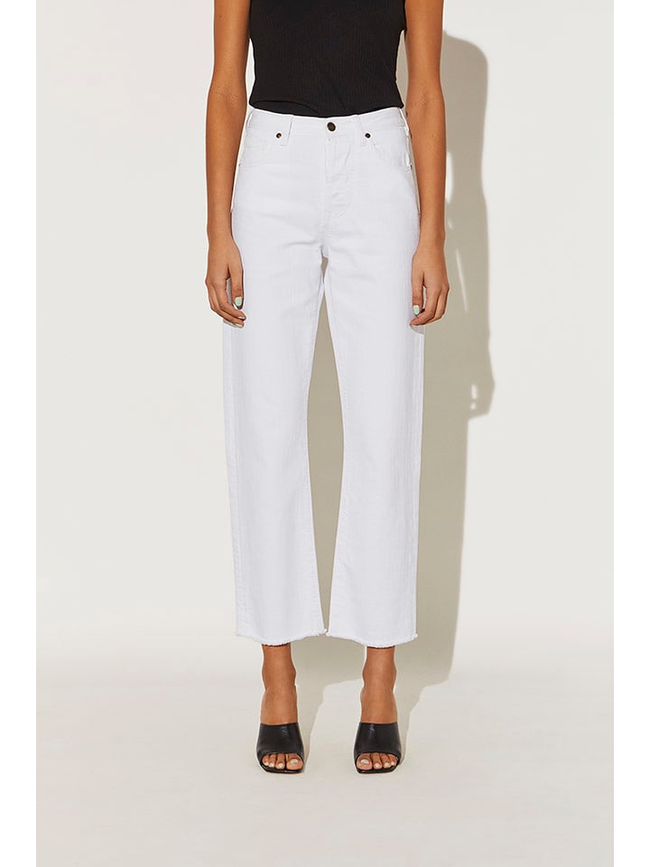 By Malina Dżinsy "Alexa" - Regular fit - w kolorze białym rozmiar: W25/L30