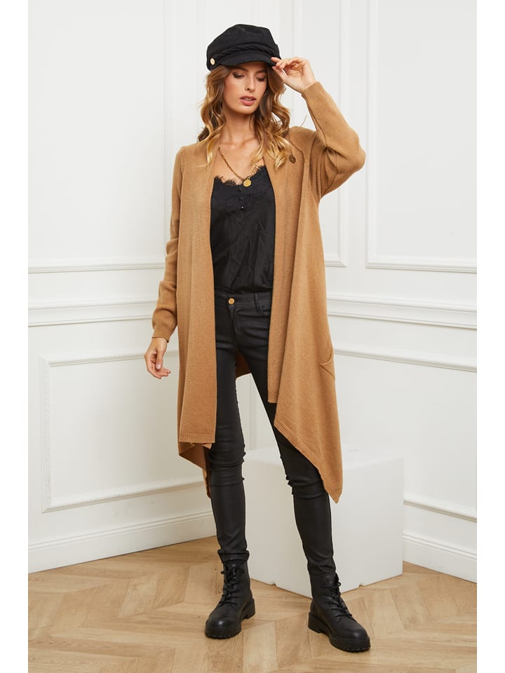 So Cachemire Kardigan "Guenal" w kolorze karmelowym rozmiar: XL