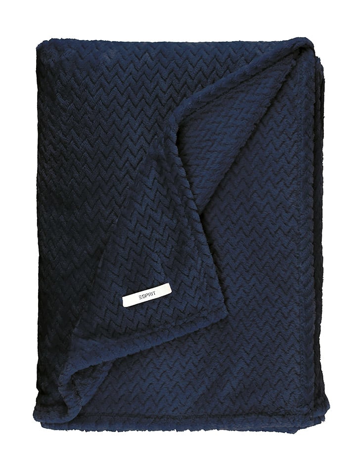 ESPRIT Pled "Comfy" w kolorze granatowym rozmiar: 150x200 cm