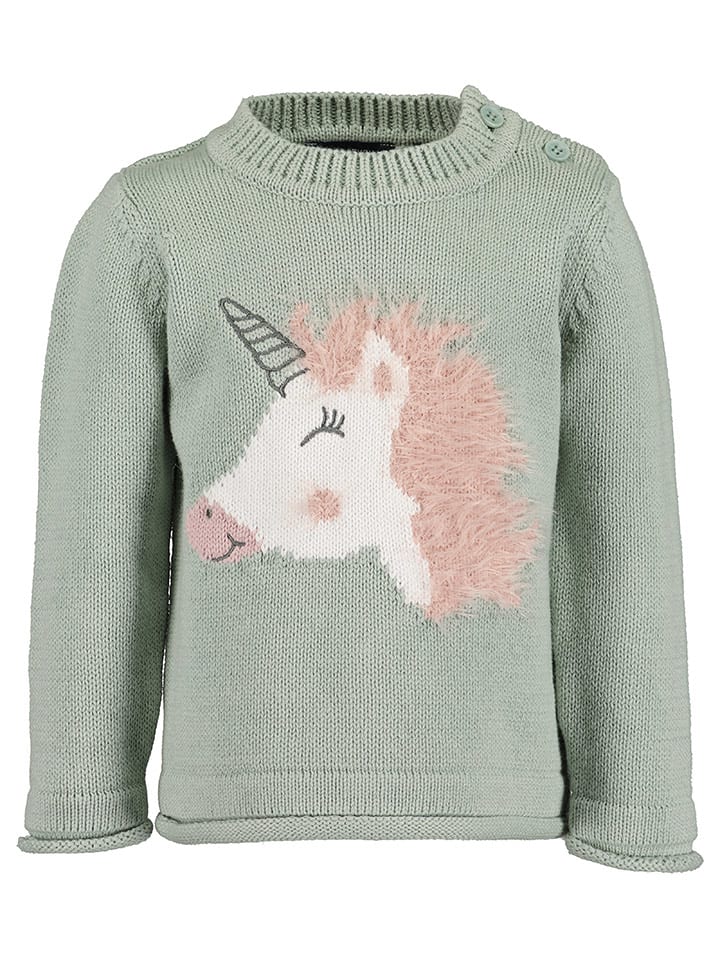 Blue Seven Sweter w kolorze zielono-biało-jasnoróżowym rozmiar: 74