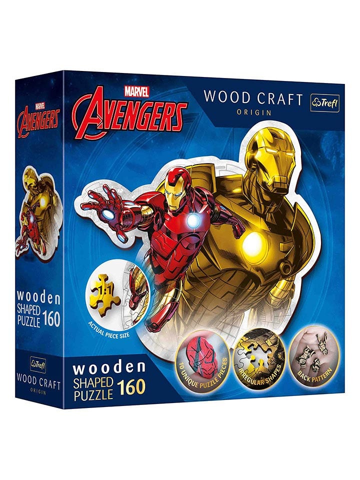 Trefl 160-częściowe drewniane puzzle "Marvel Avengers - Ironman" - 10+ rozmiar: onesize