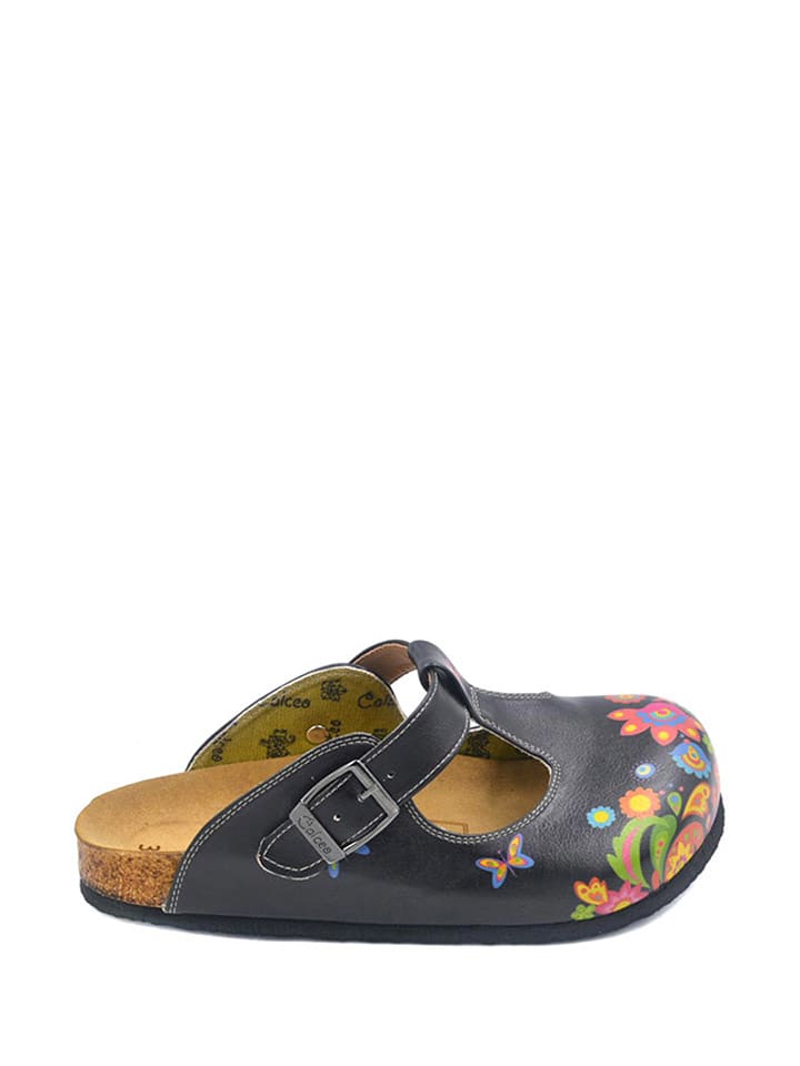 Calceo Chodaki w kolorze czarnym ze wzorem rozmiar: 39