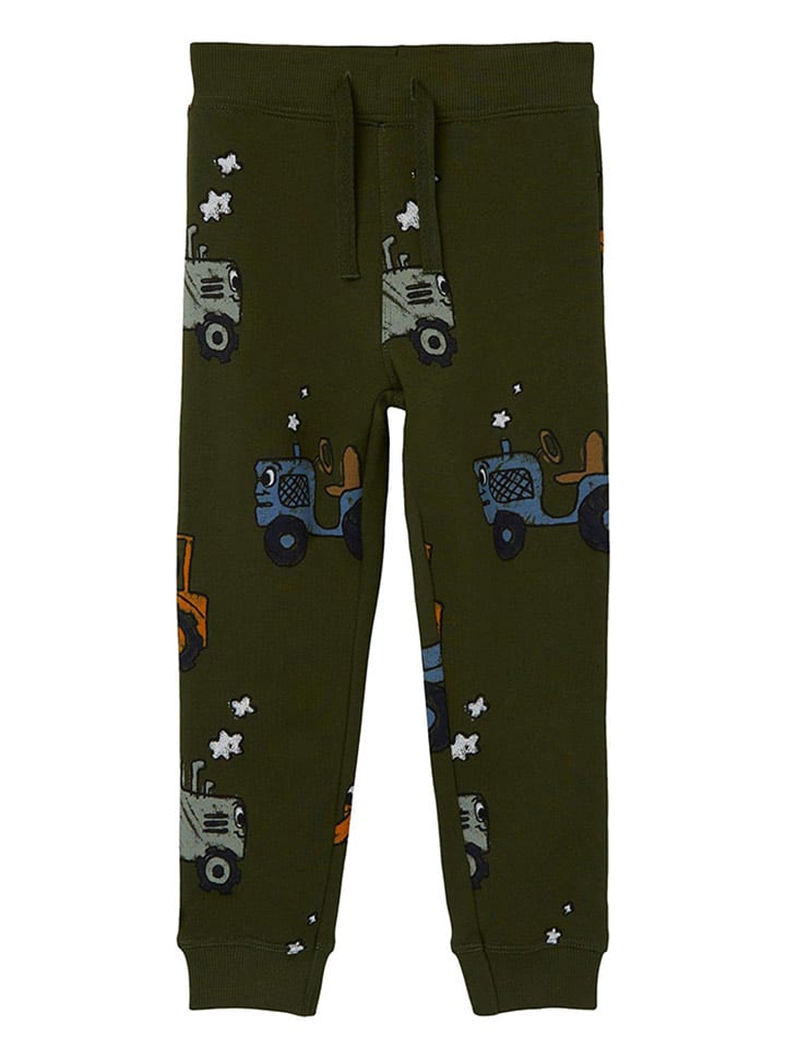 name it Spodnie "Norman" w kolorze zielonym rozmiar: 92