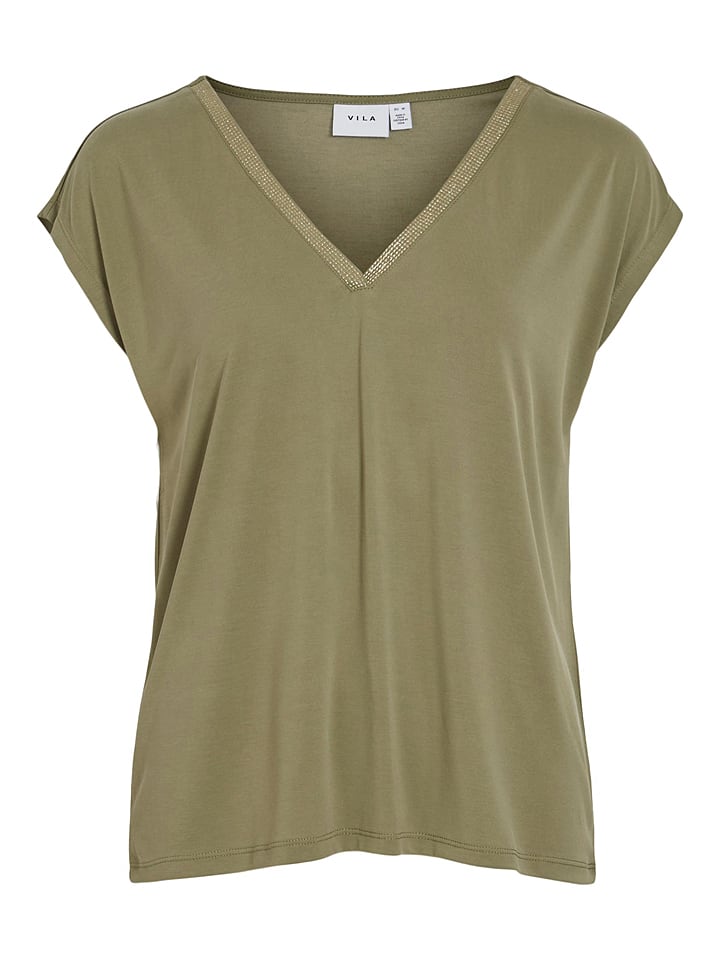 Vila Koszulka w kolorze zielonym rozmiar: XL