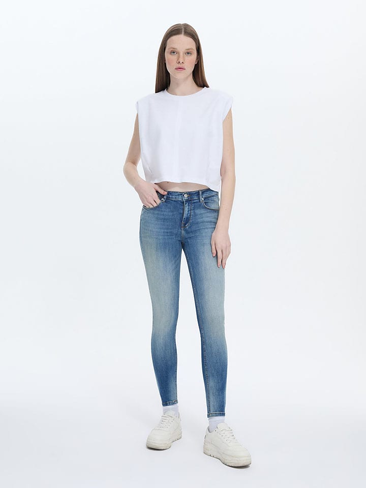 LTB Dżinsy "Amy" - Skinny fit - w kolorze błękitnym rozmiar: W26/L32