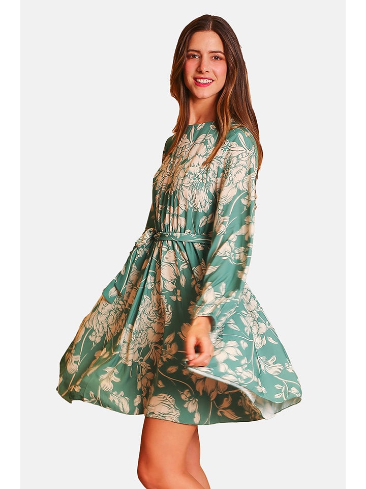 William de Faye Sukienka w kolorze zielono-kremowym rozmiar: 34