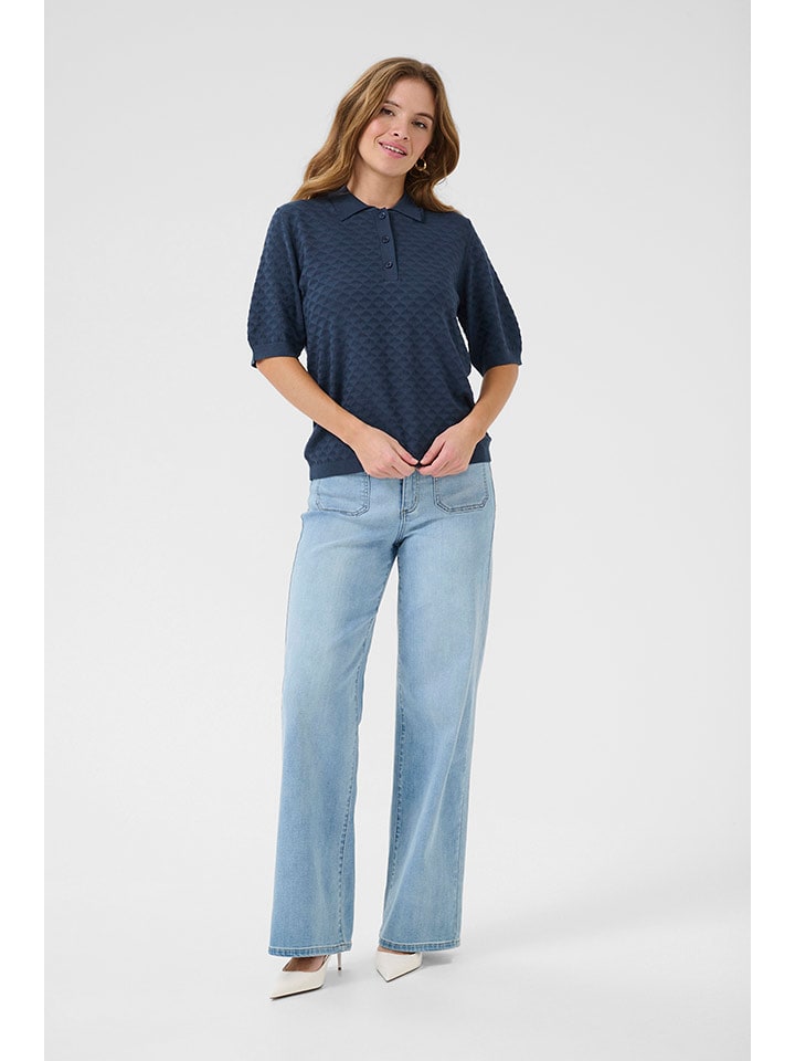 Kaffe Koszulka polo w kolorze granatowym rozmiar: XXL