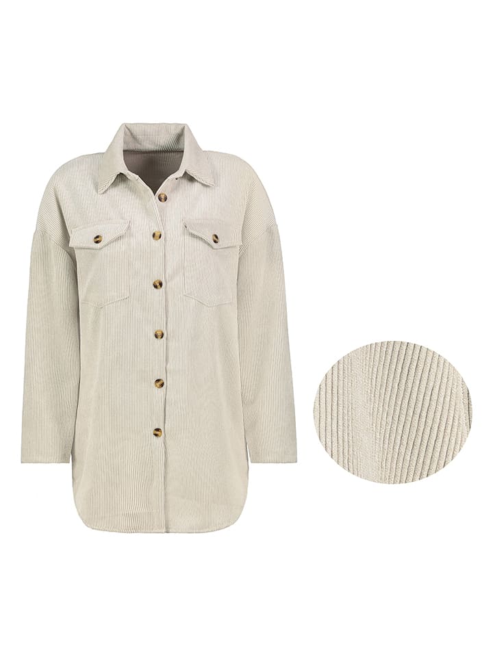 Sublevel Koszula sztruksowa w kolorze beżowym rozmiar: XL